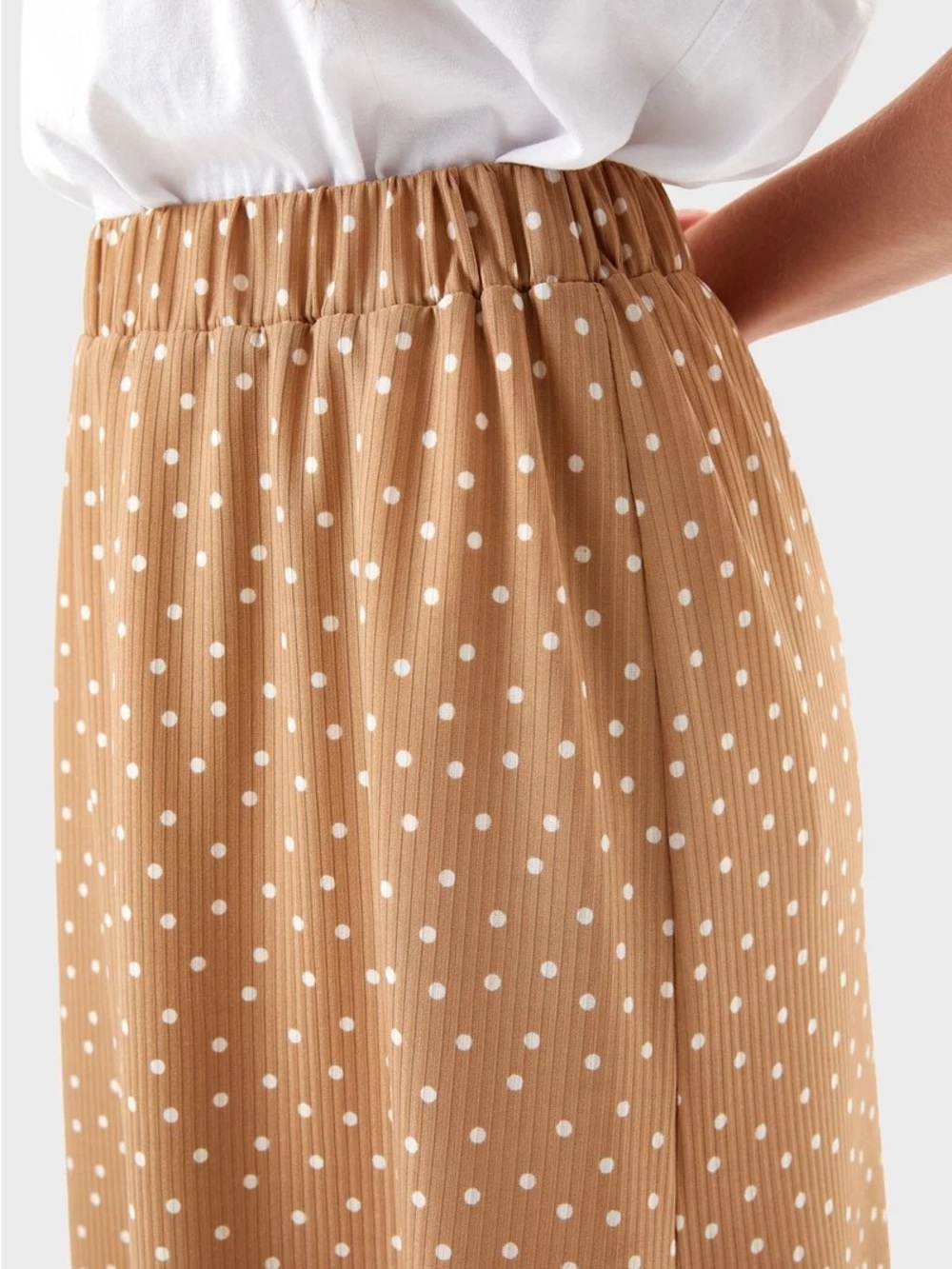 Polka Dot Tan Skirt